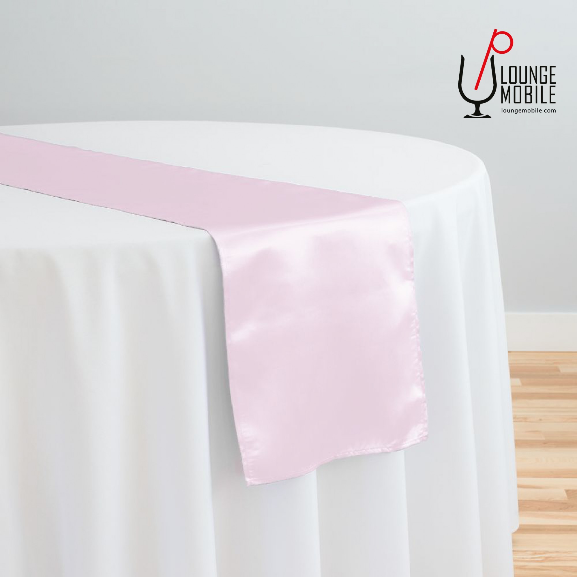 CHEMIN DE TABLE SATIN - ROSE NUDE – Aux Trois Ponts